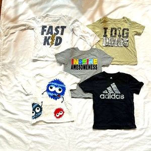 Five - Size 3T Cotton Boys T- Shirts - Slightly Worn